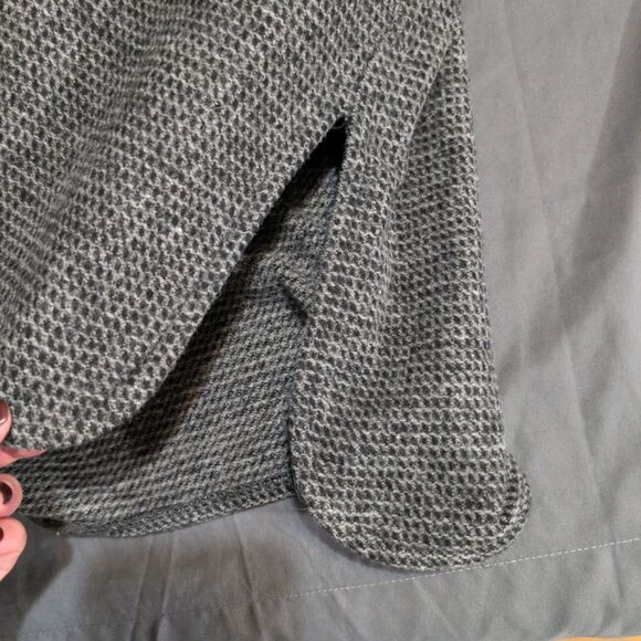 Vintage Coldwater Creek Cardigan Sweater Medium Wool Blend Black Grey Grandpa - Picture 8 of 10